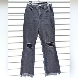 Good American dark Gray Straight Leg Jeans size 12 VGUC